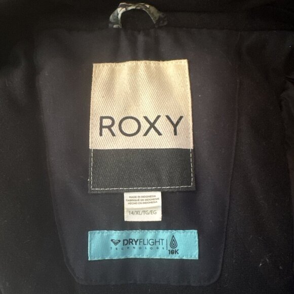 ROXY ski & Snowboard Jacket 14, XL teen, Blooming Party, pink‎ & black, powder - Picture 13 of 15